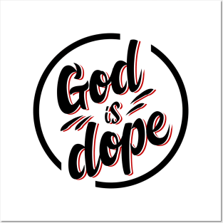 GOD IS DOP , Christian Jesus Faith Believer wtih circle Posters and Art